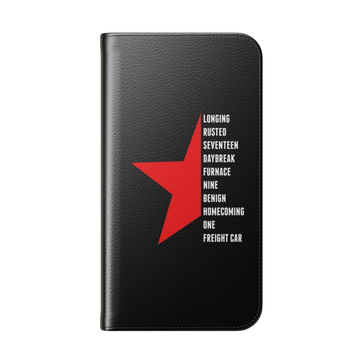 Flip cover phone case design inspired by Marvel's Winter Soldier and Captain America characters - Folded Back