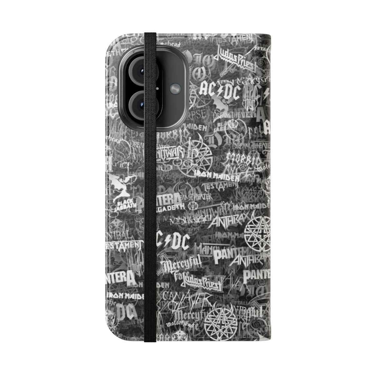 Heavy metal music-inspired phone case with a bold, edgy design - Folded Front