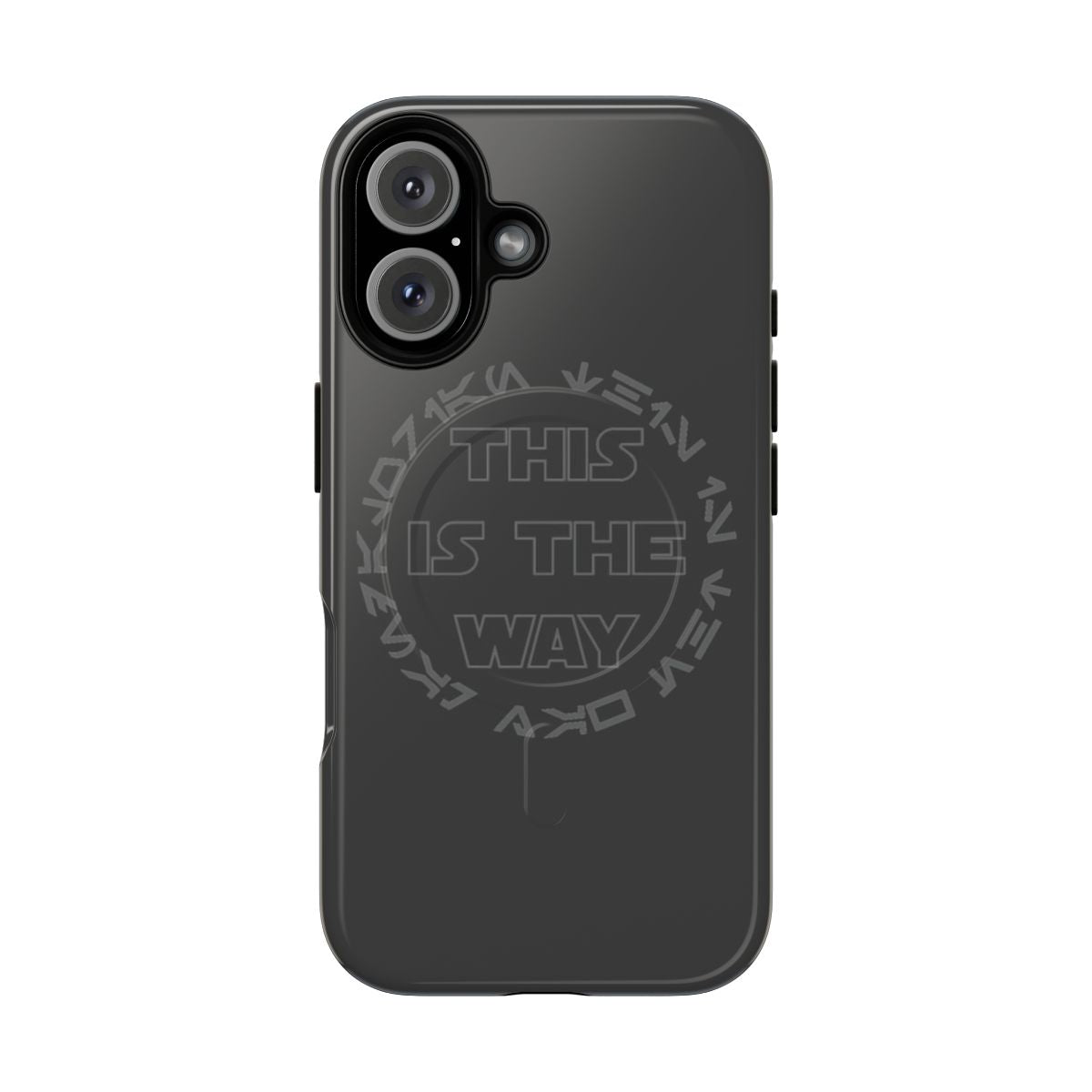 Magnetic tough phone case with Mandalorian and Star Wars inspired design