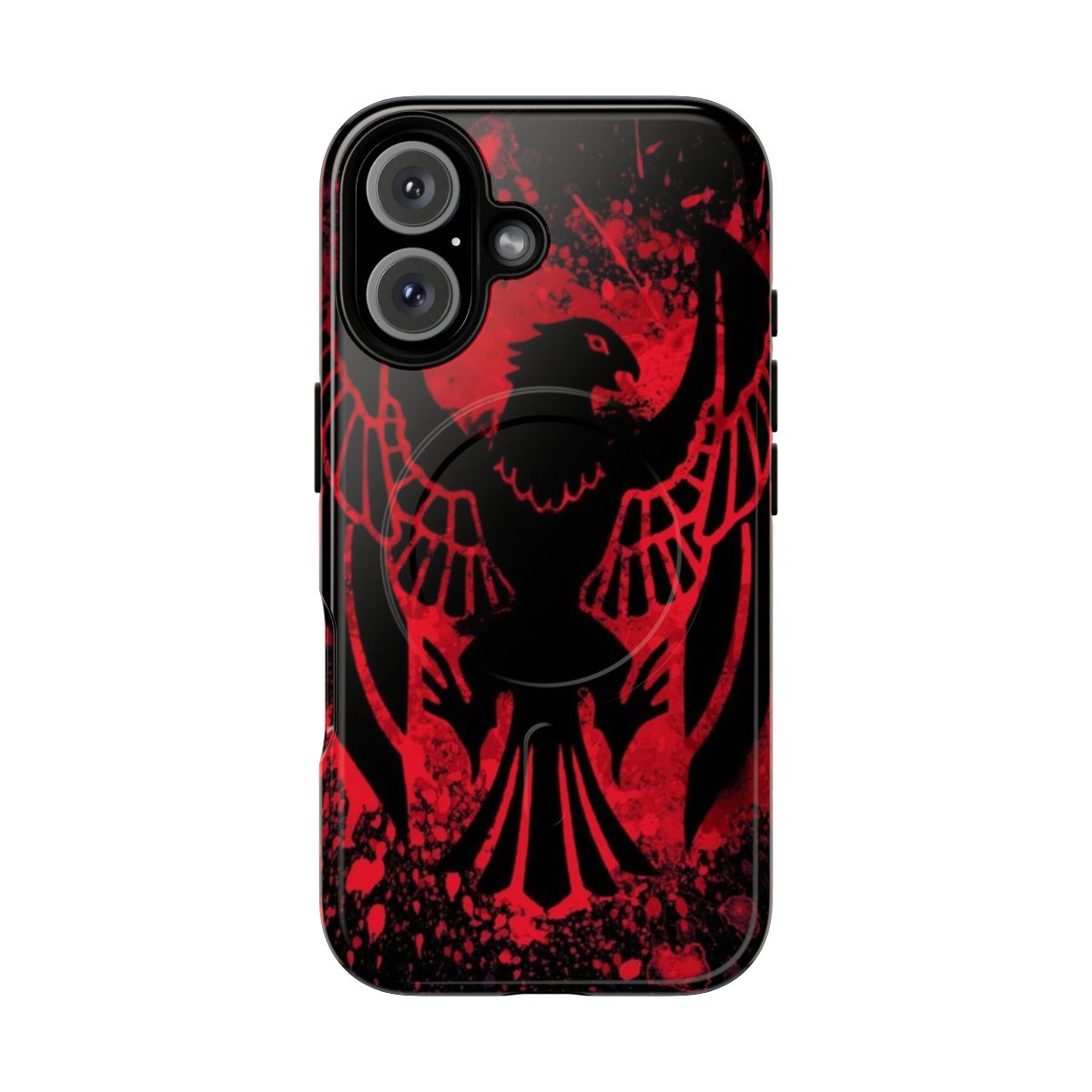 Black Eagles-inspired phone case with a splatter design