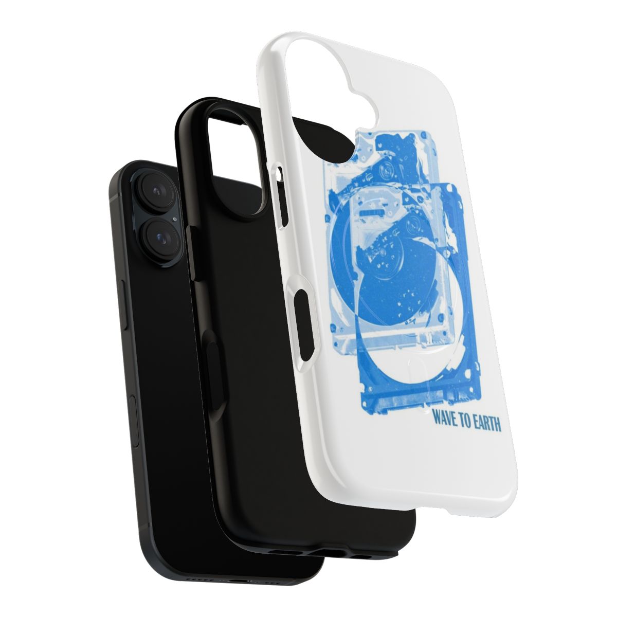 Wave to Earth inspired magnetic tough phone case featuring a stylized earth design - Layers