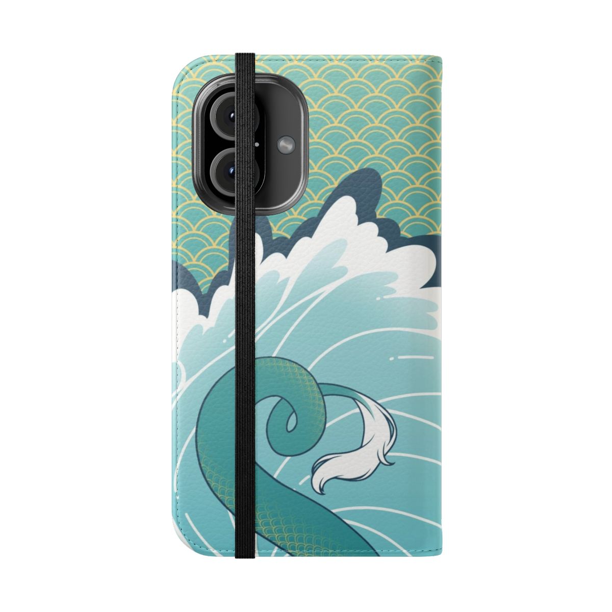 A stunning flip cover phone case featuring the iconic character Dan Heng from the popular anime series Honkai Star Rail. - Folded Front