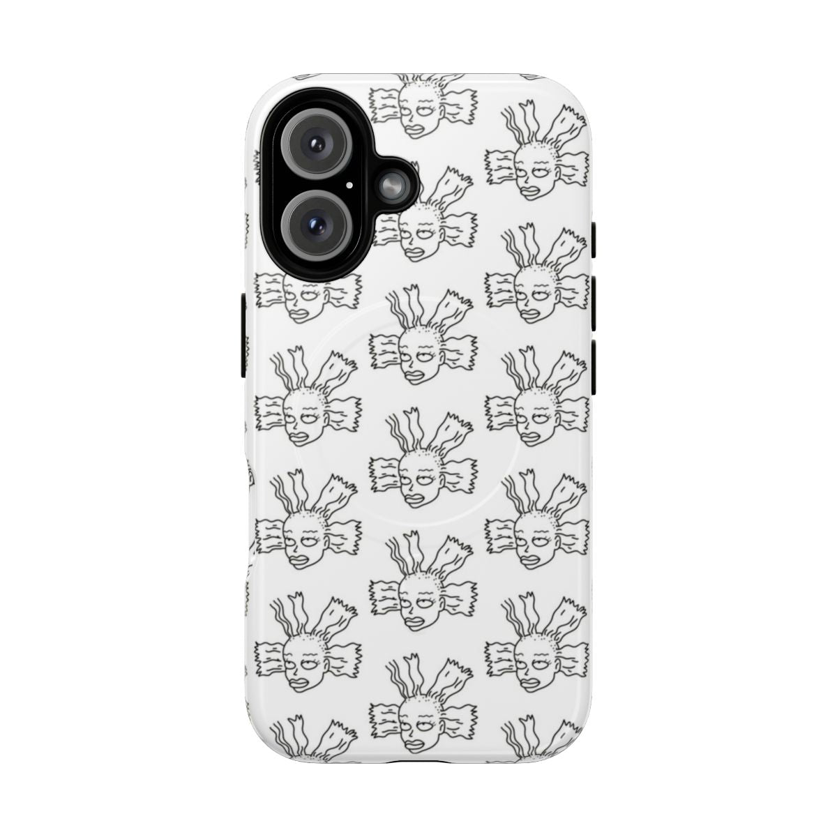 Vintage black and white cartoon phone case with Rugrats design