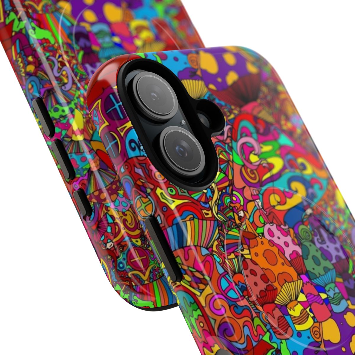 Colorful abstract and psychedelic phone case design - Detail