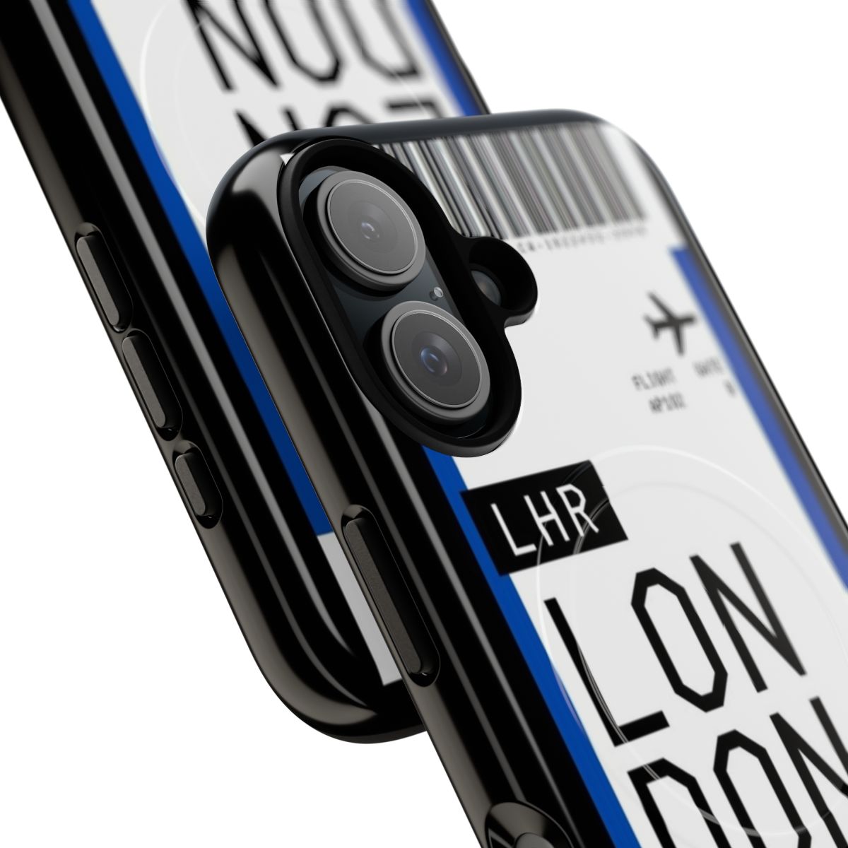 London-inspired boarding pass graphic phone case - Detail