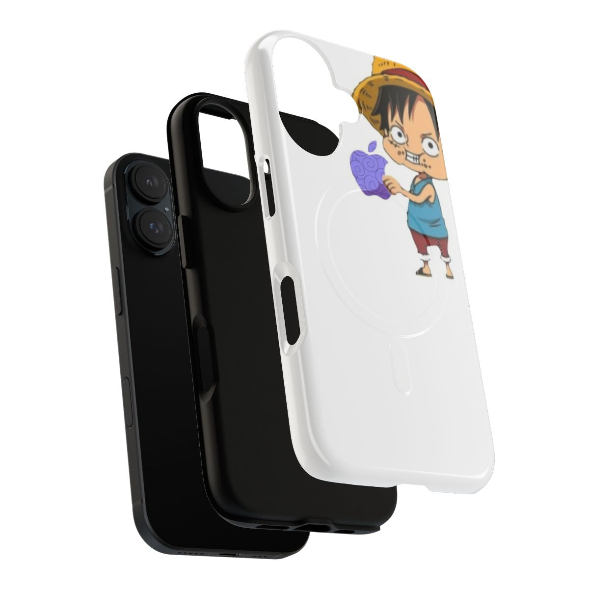 Anime-inspired magnetic tough phone case featuring Luffy and the Devil Fruit - Layers