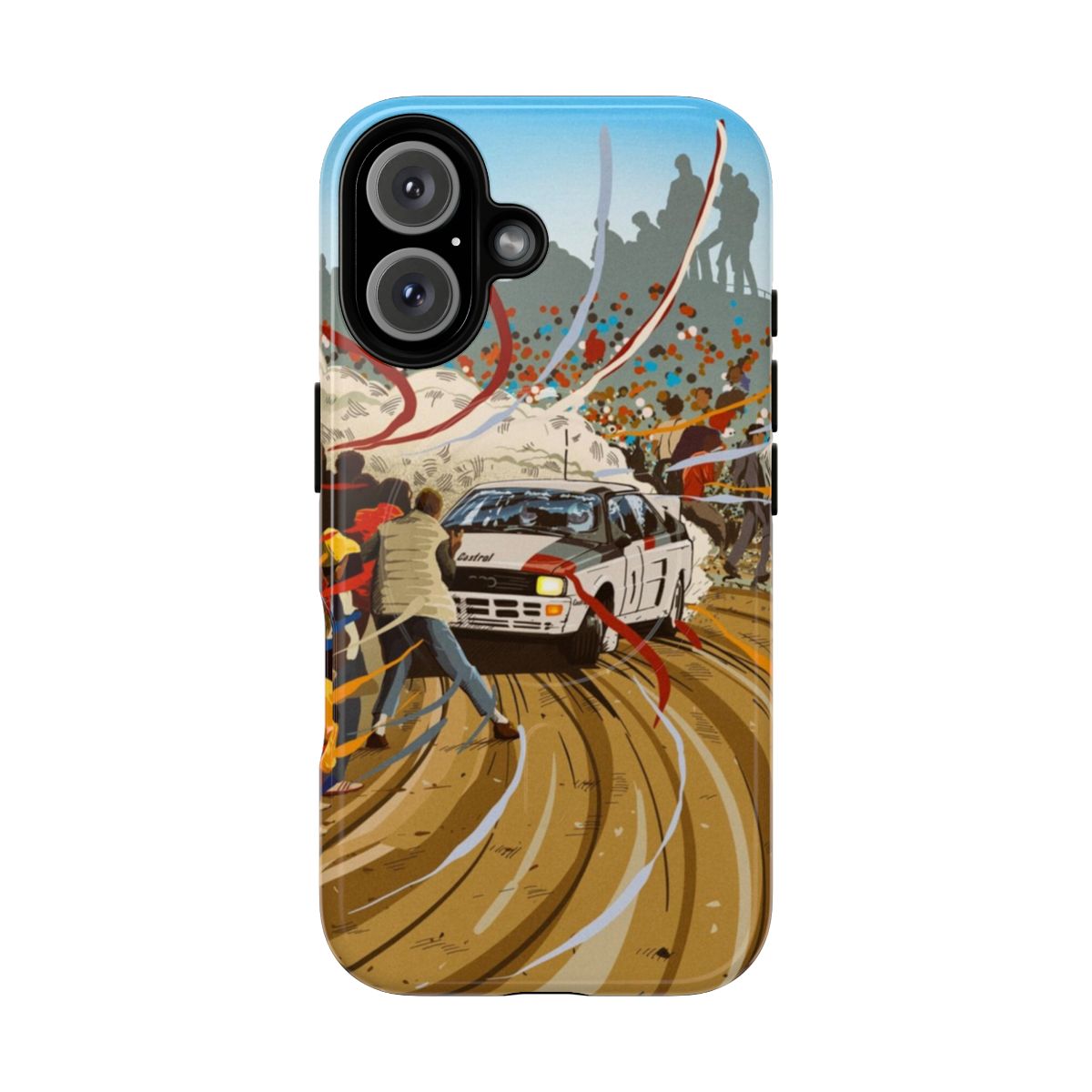 Audi Quattro Group B inspired magnetic phone case with vintage rally graphics