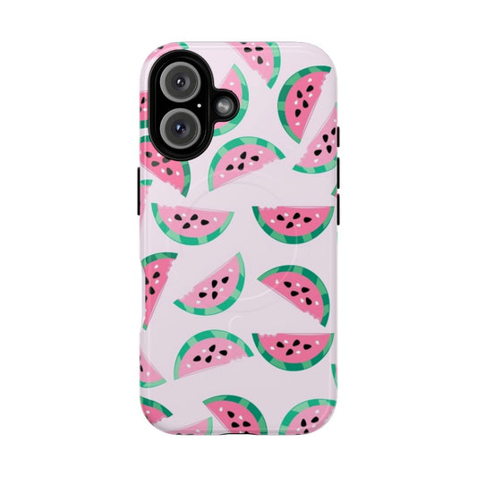 Watermelon-patterned phone case with a vibrant and pastel design