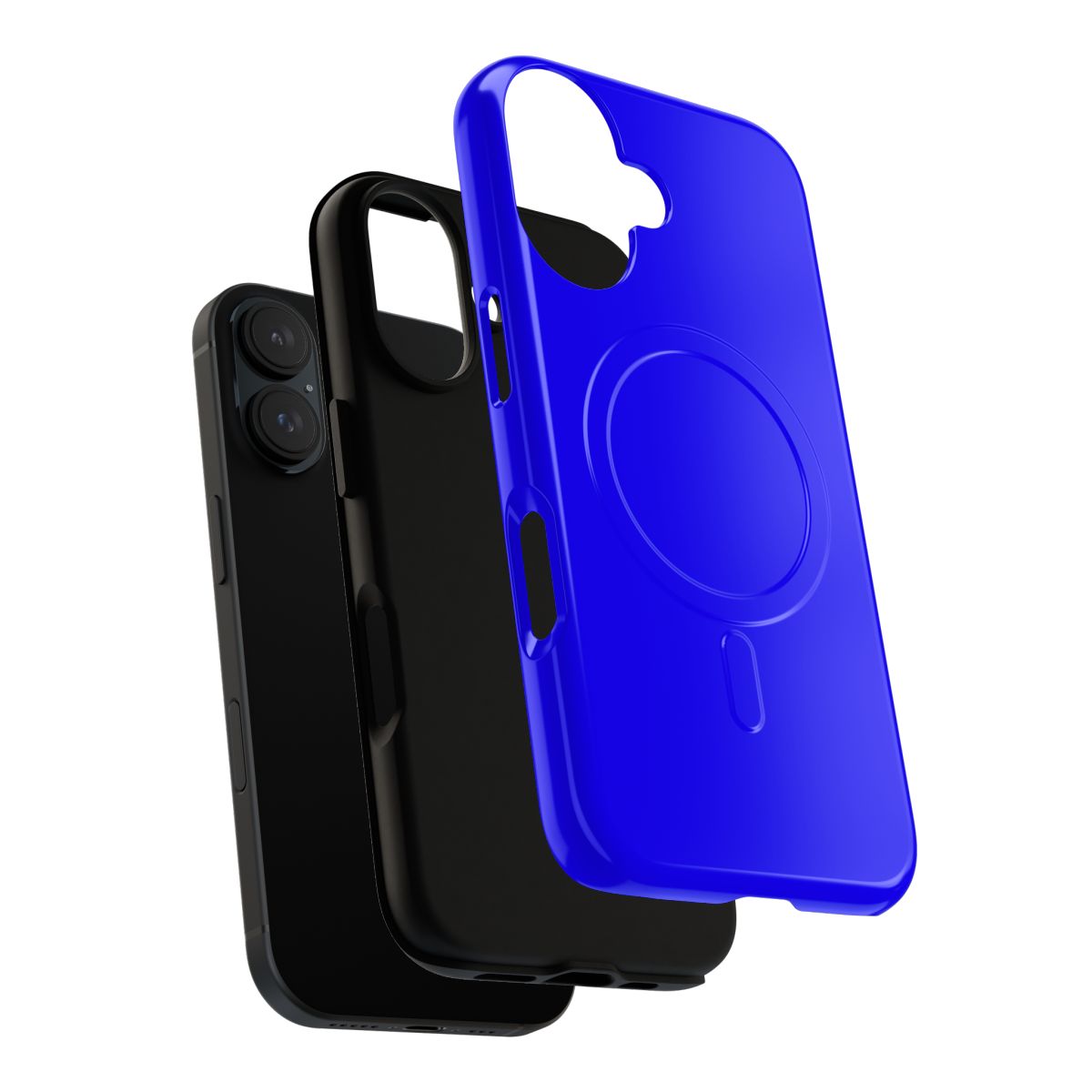 Neon blue tough and magnetic phone case - Layers