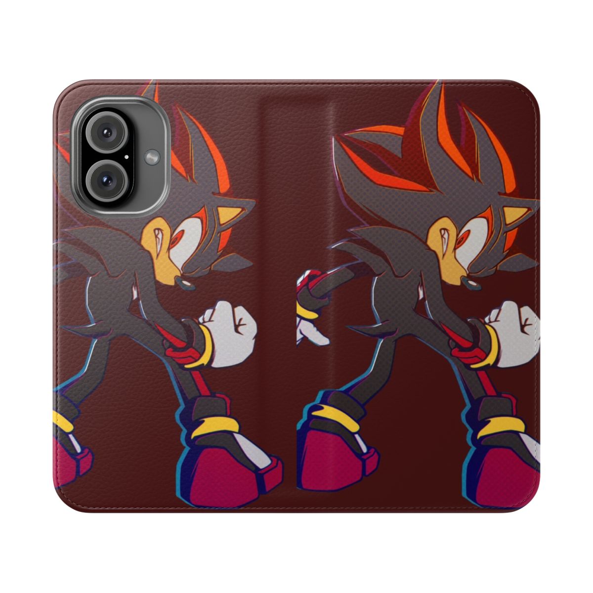 Sonic the Hedgehog inspired flip cover phone case with a sleek, stylish design