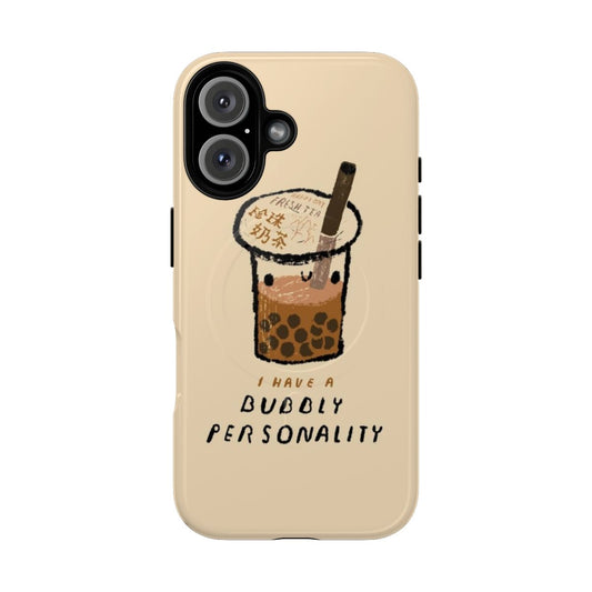 Personalized phone case with a bubbly personality design