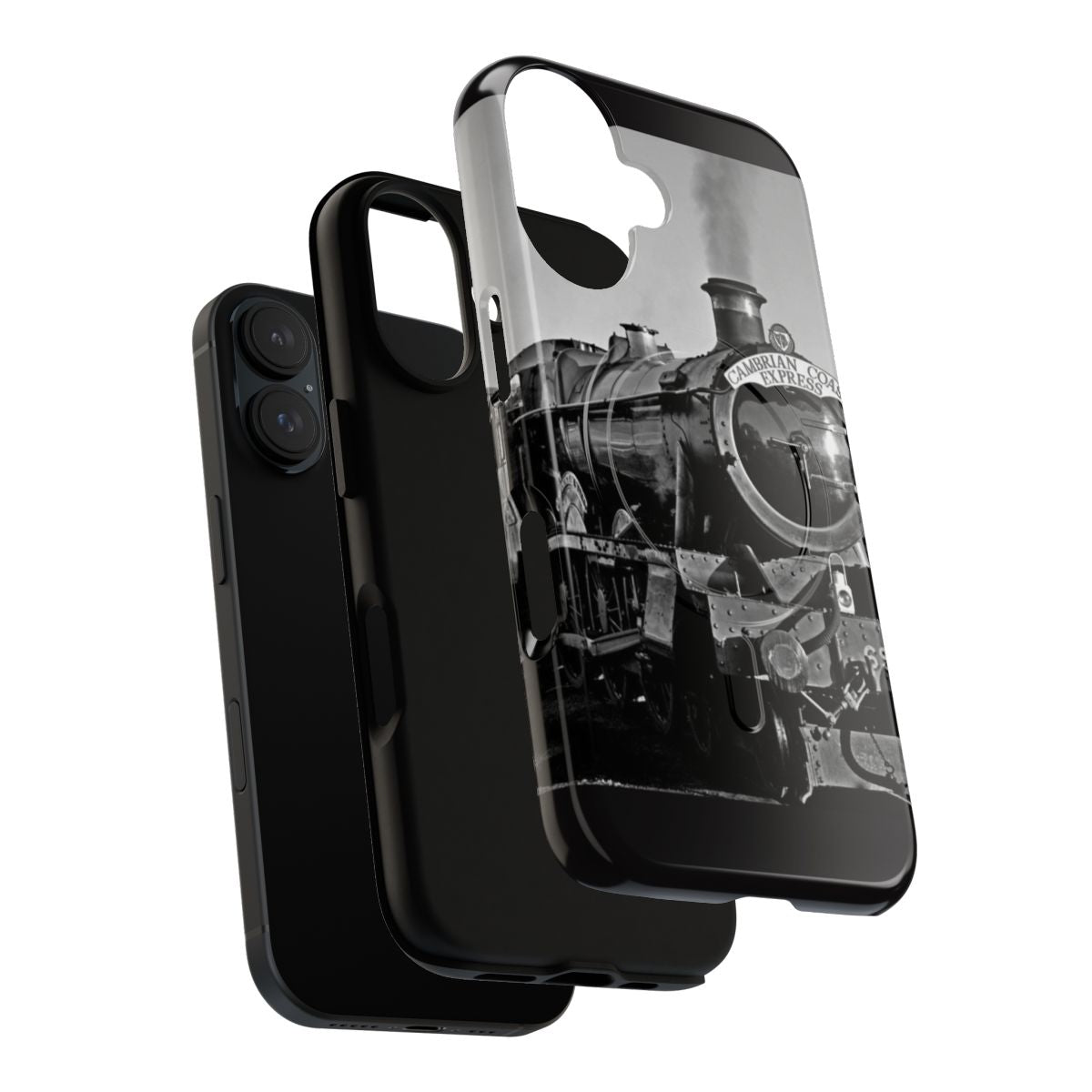 Vintage GWR steam locomotive 6960 Raveningham Hall at Bridgnorth engine shed, featured on a magnetic tough phone case. - Layers