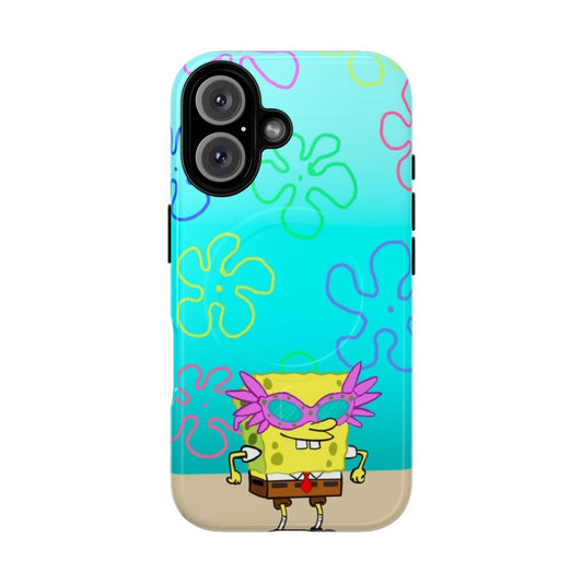 Spongebob Glasses Meme Magnetic Tough Phone Case