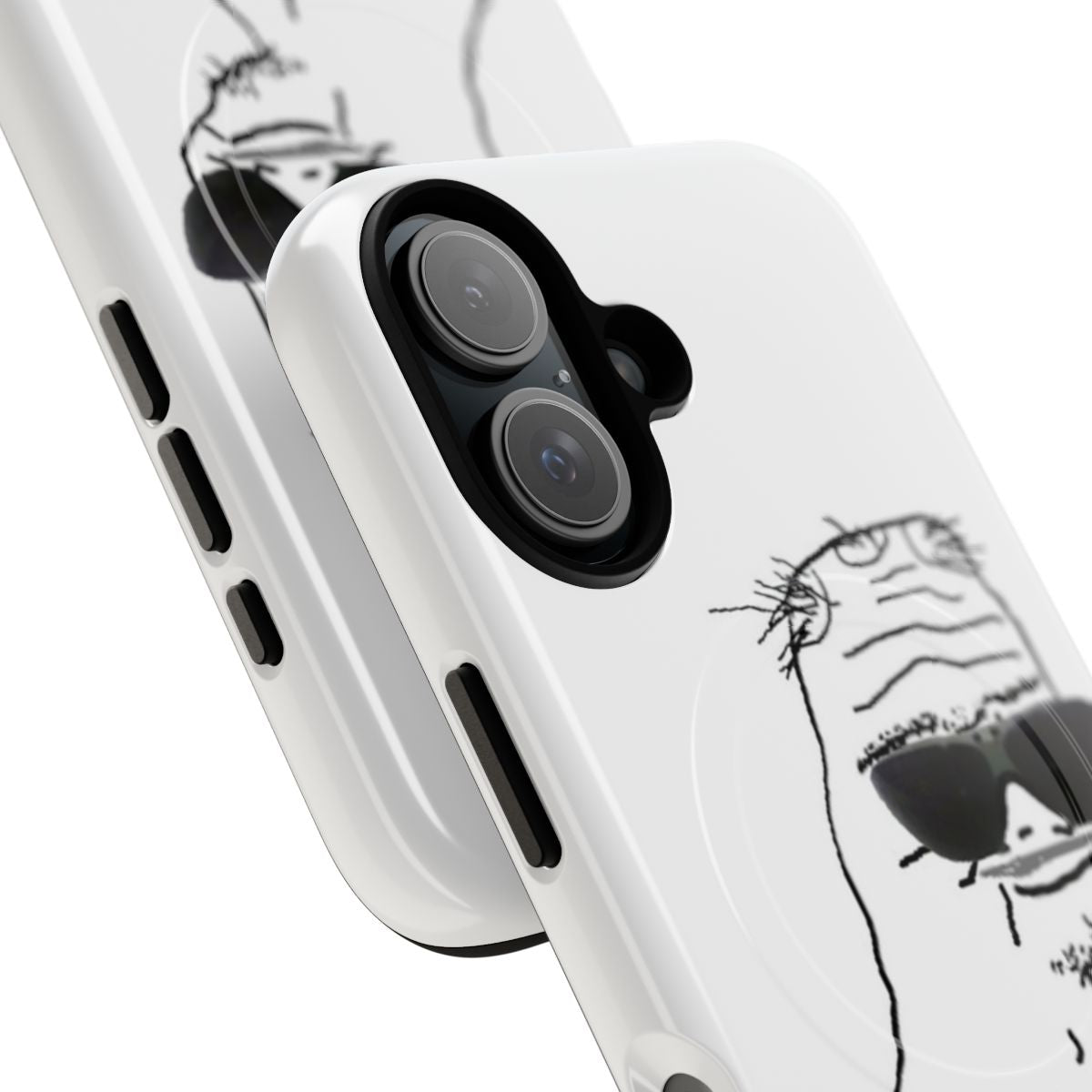 Wojak meme phone case with magnetic and tough protection - Detail