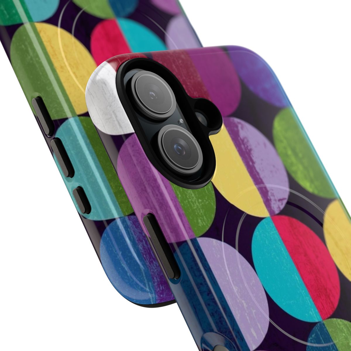 Sleek geometric moon phone case with modern abstract pattern - Detail