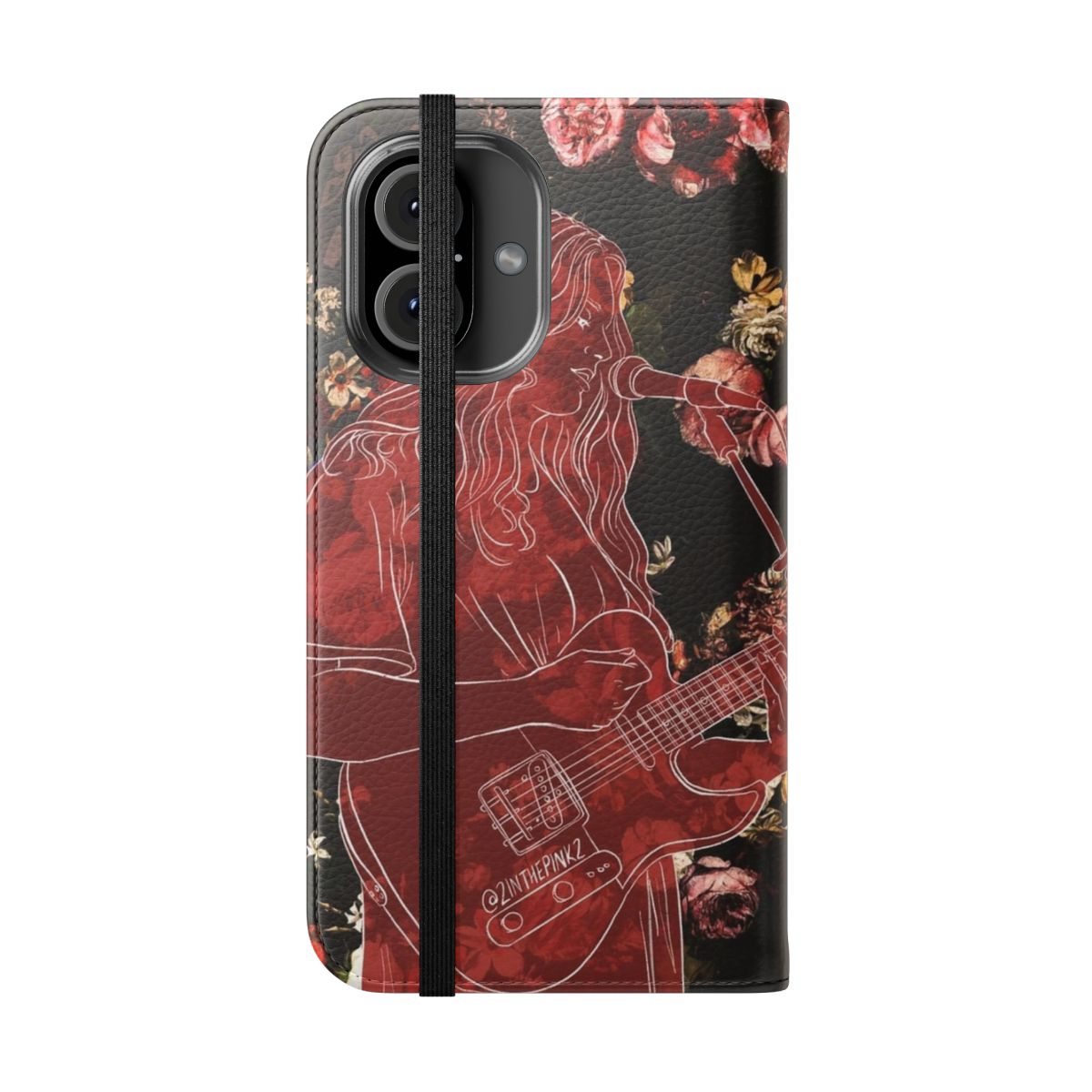 Vibrant phone case featuring a graphic design inspired by the indie artist Girl in Red - Folded Front