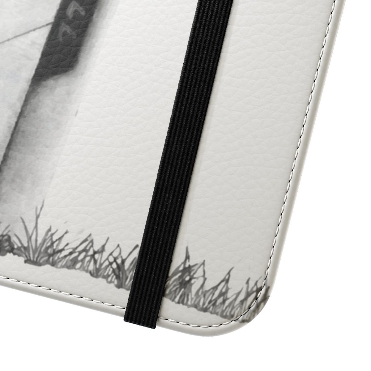 Flip cover phone case featuring a Final Fantasy-inspired design - Close Up