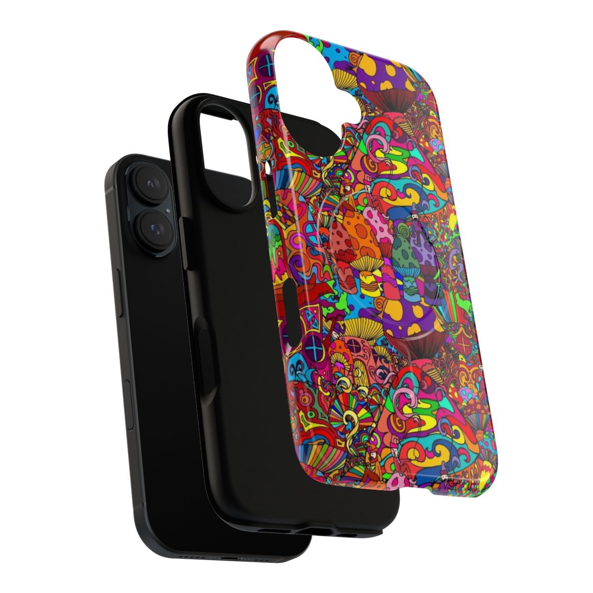 Colorful abstract and psychedelic phone case design - Layers