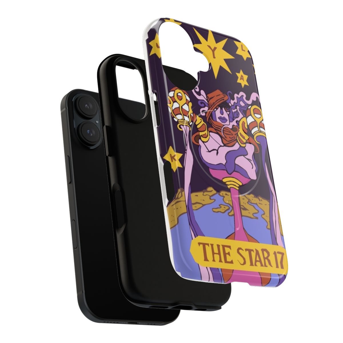 Magnetic tough phone case featuring the Tarot Card "The Star" - Layers