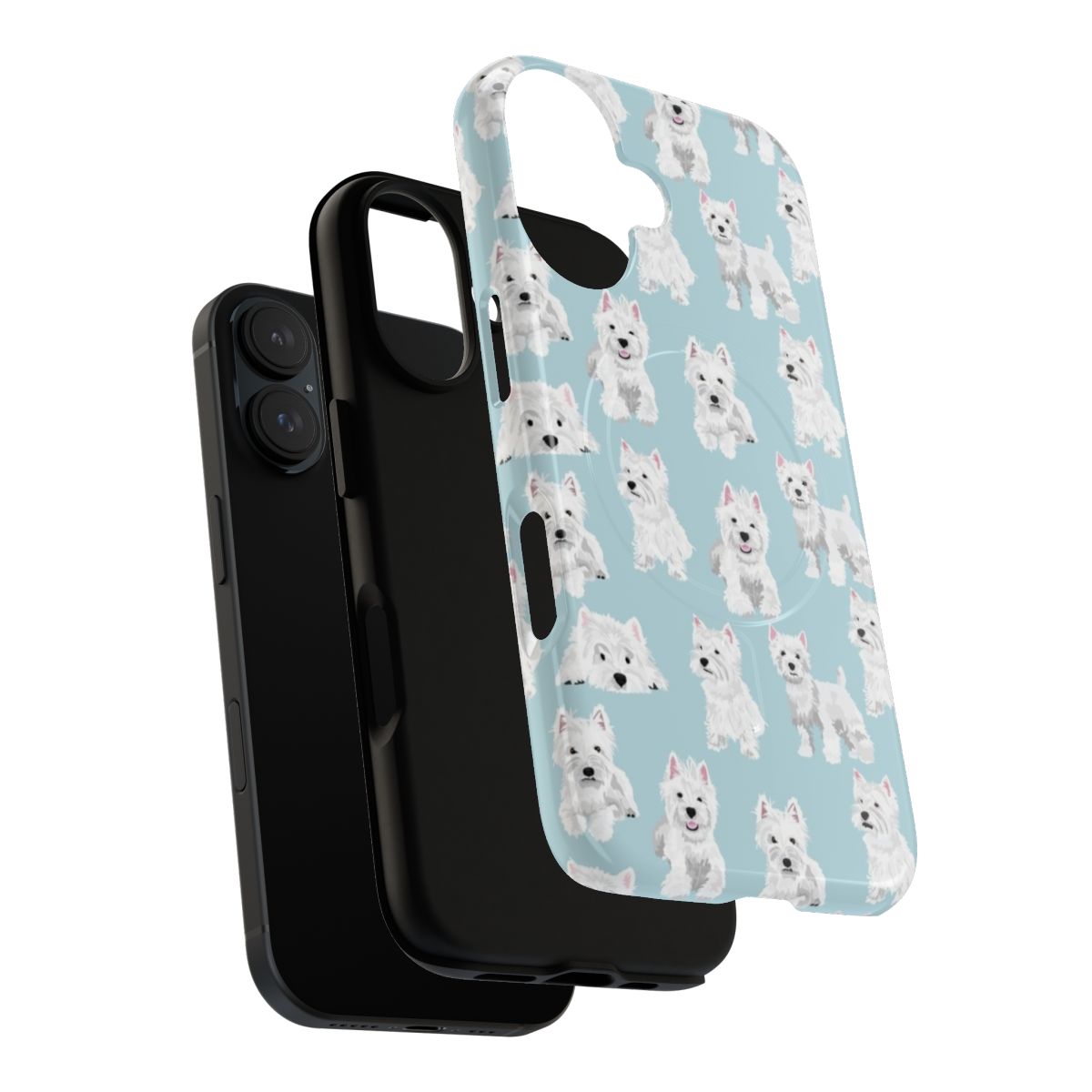 Magnetic tough phone case featuring a West Highland White Terrier - Layers