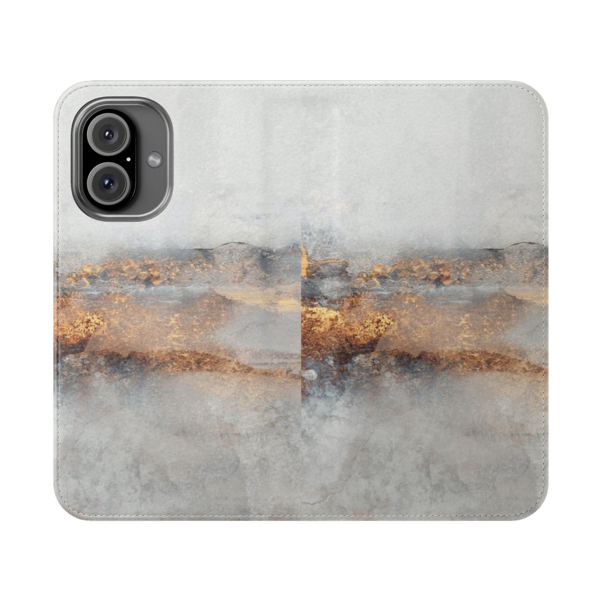 Stylish fog-inspired abstract design on a sleek flip phone case cover