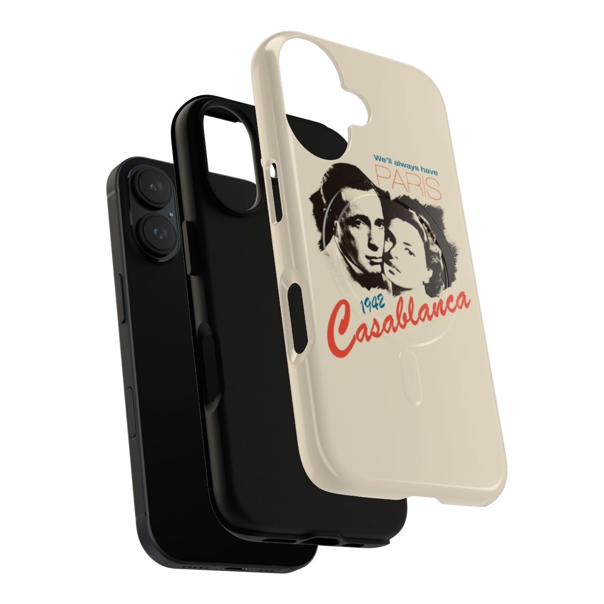 Vintage Casablanca movie-inspired magnetic tough phone case - Layers