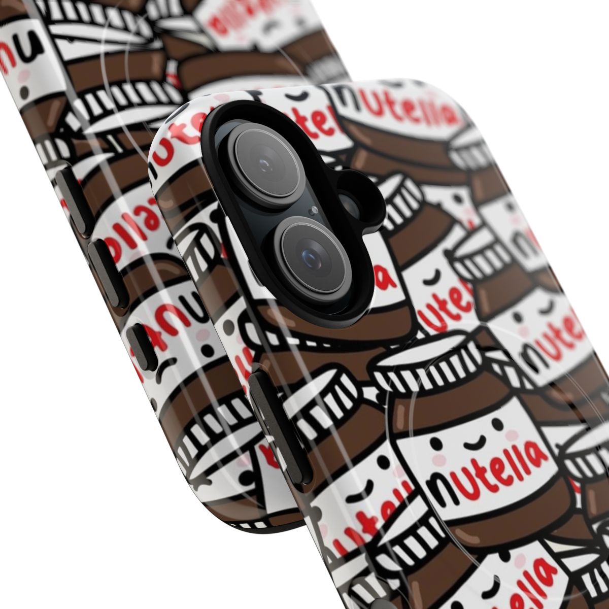 Cute Nutella pattern magnetic tough phone case - Detail