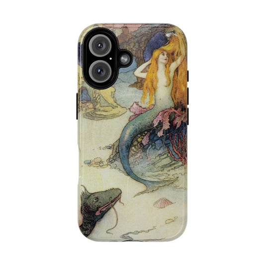 Mermaid phone case featuring Warwick Goble's vintage fairy tale artwork