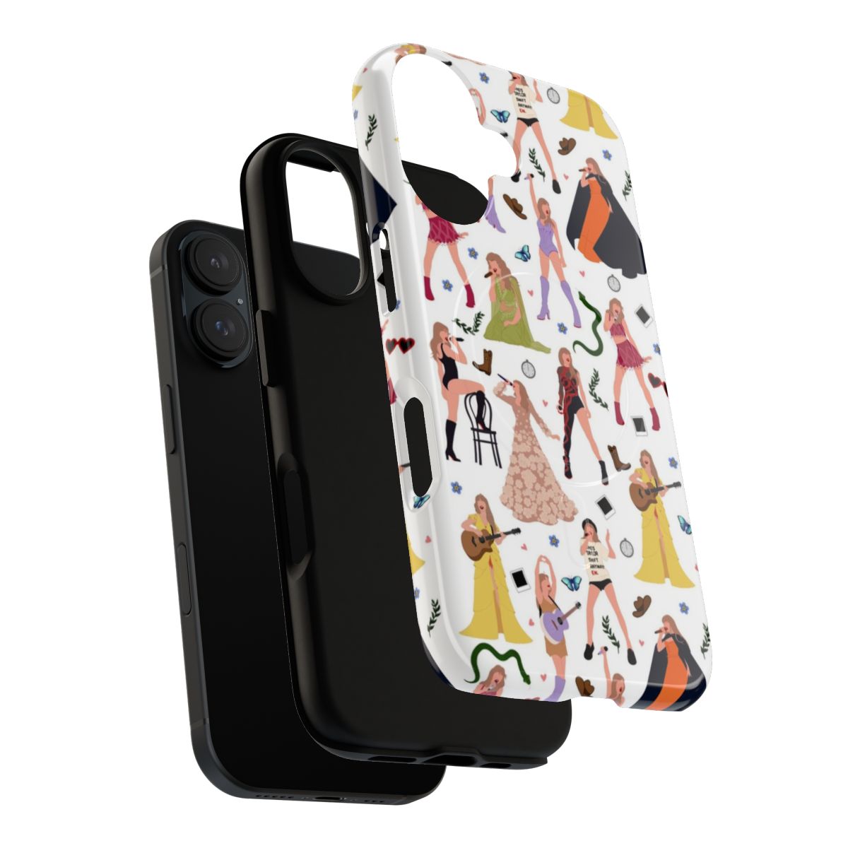 Magnetic tough phone case designed for Taylor Swift fans featuring her album eras - Layers