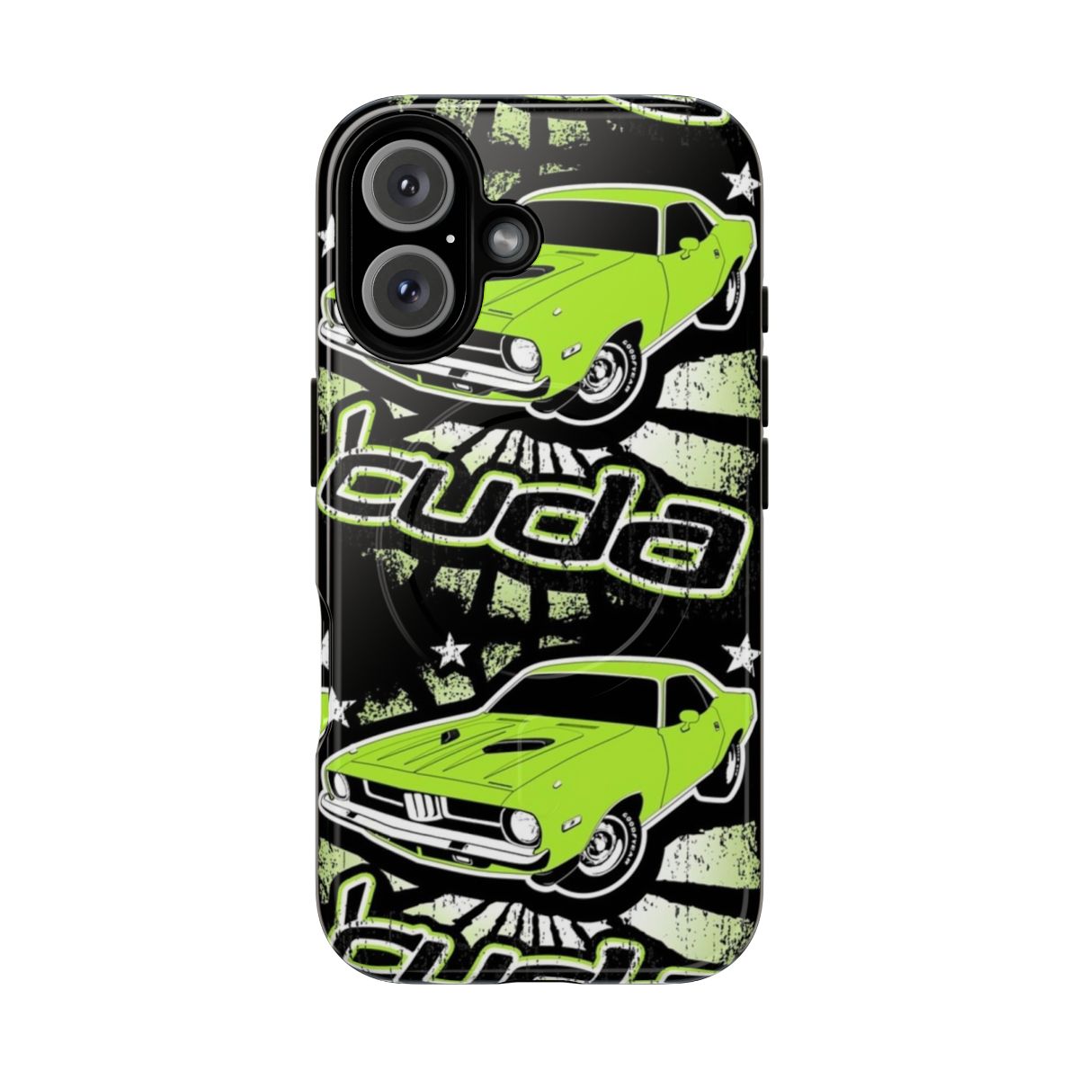 Durable phone case with Mopar-inspired design for classic car enthusiasts