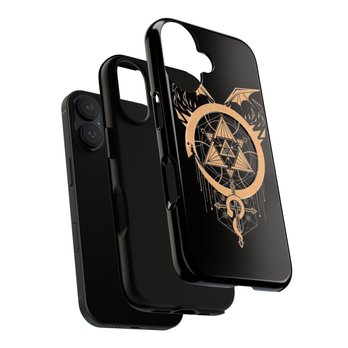 Gilded Alchemical Snakes Magnetic Tough Phone Cases - Layers