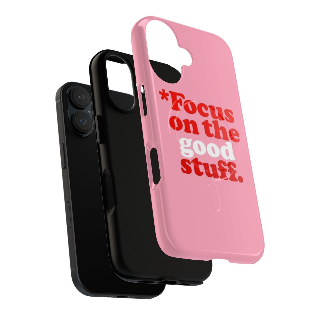 Inspiring quote phone case with pink and red retro typography design - Layers