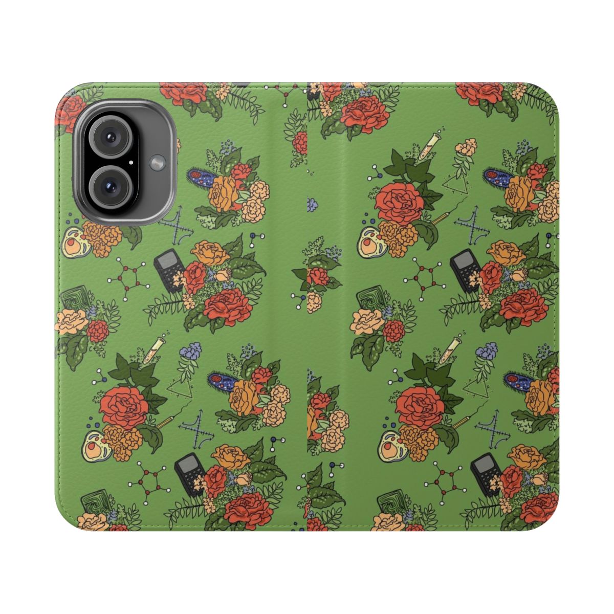 Stem-inspired floral pattern phone case for smartphones