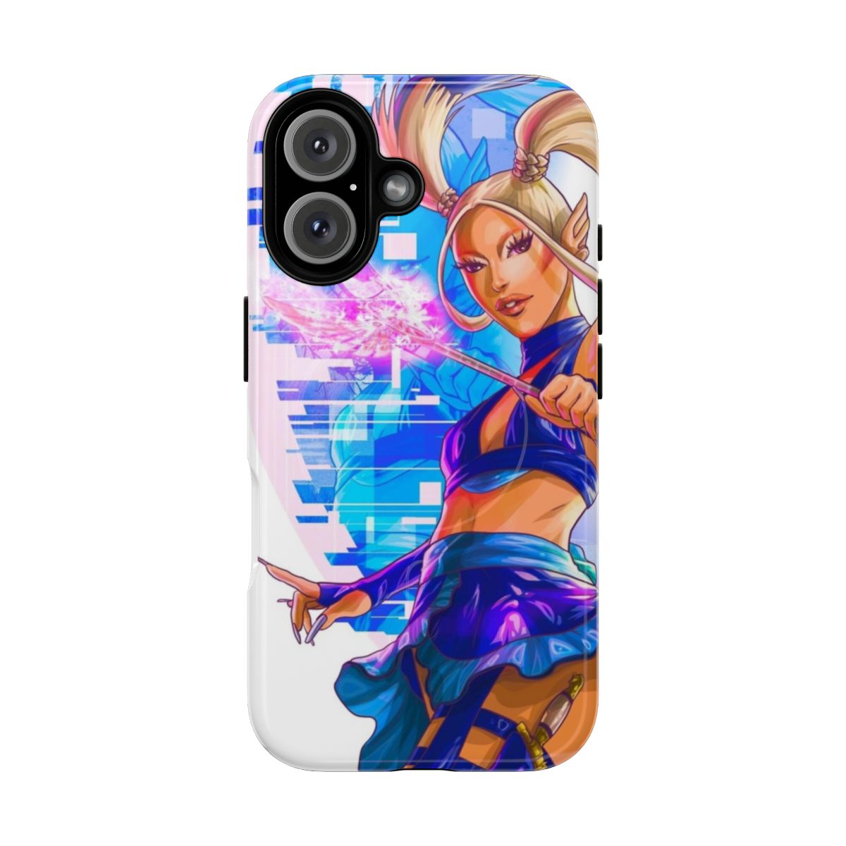 Pabllo Vittar-themed cyberpunk phone case with Mode Turbo artwork