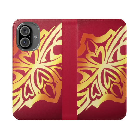 Hazbin Hotel inspired Valentino demon moth flip cover phone case