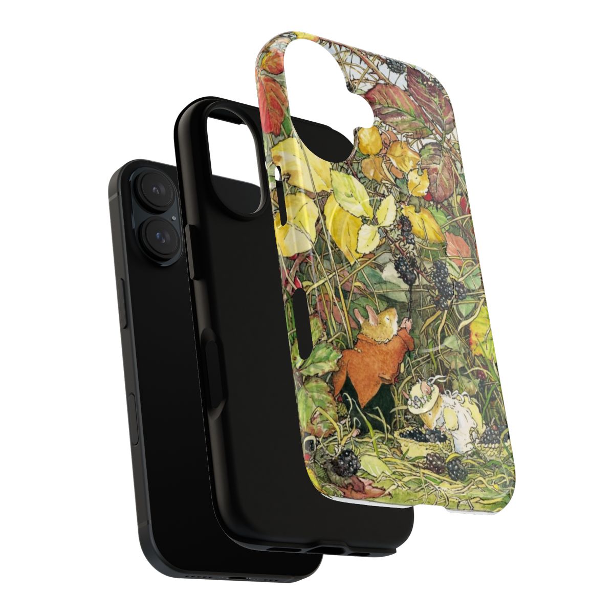 Blackberry picking phone case with Brambly Hedge-inspired design - Layers