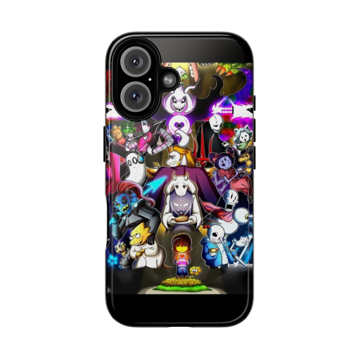 Undertale-themed magnetic protective phone case with fan art designs