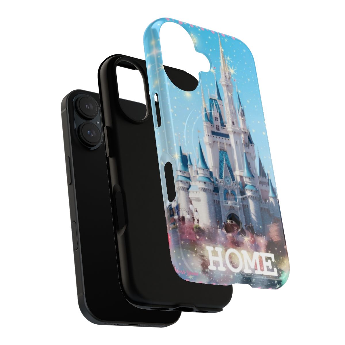 Magnetic tough phone case with Cinderella Castle design - Layers