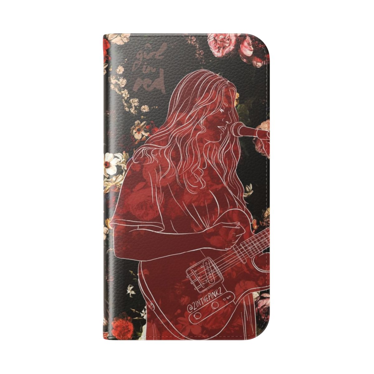 Vibrant phone case featuring a graphic design inspired by the indie artist Girl in Red - Folded Back