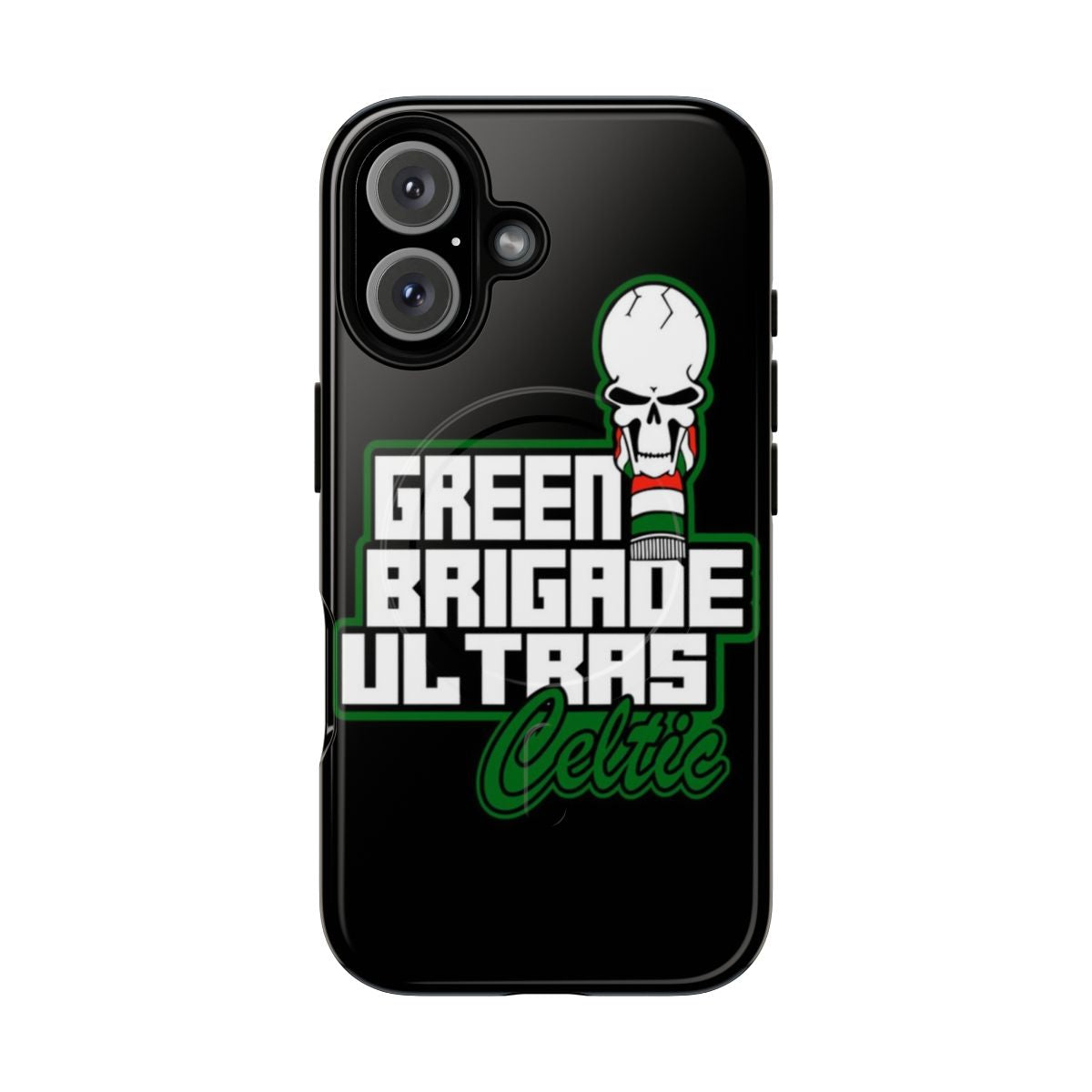 Tough magnetic phone case featuring the Green Brigade Celtic FC ultras logo