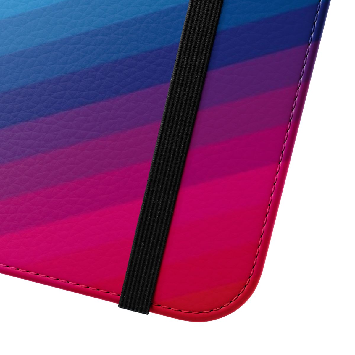 Colorful rainbow-themed phone case with a flip cover design - Close Up