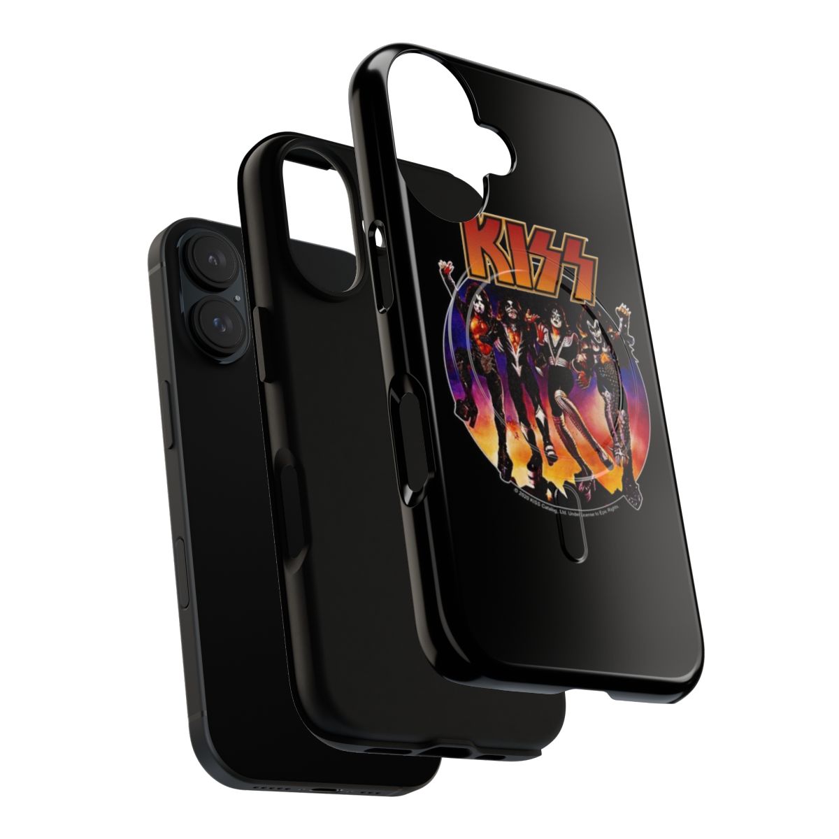 Vintage-inspired KISS magnetic tough phone case with classic band logo and imagery - Layers