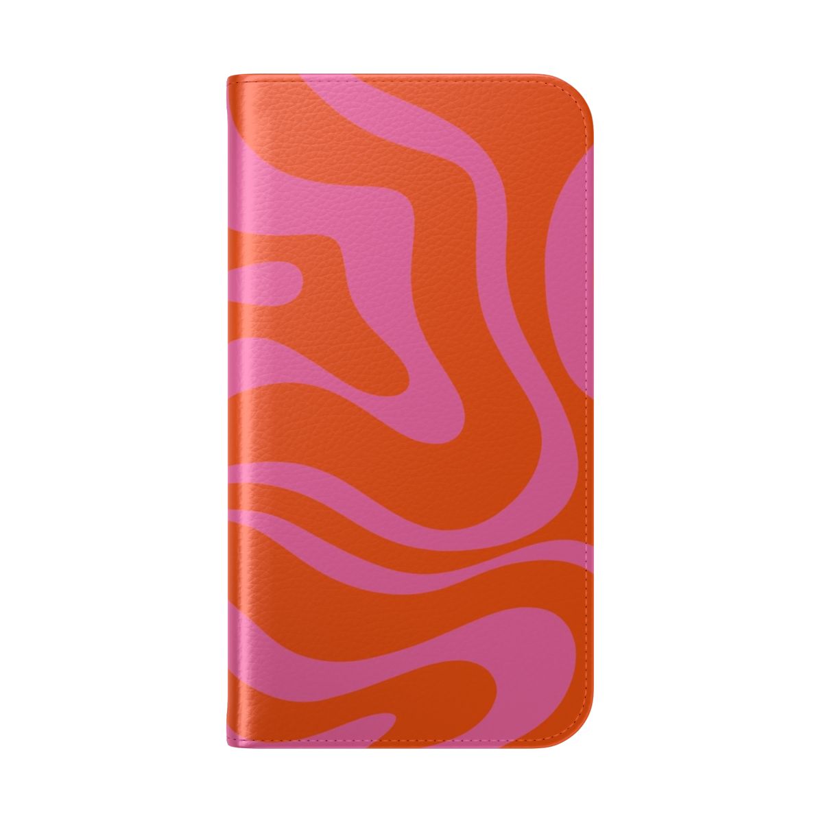 Vibrant and colorful abstract square pattern design on a modern flip cover phone case - Folded Back