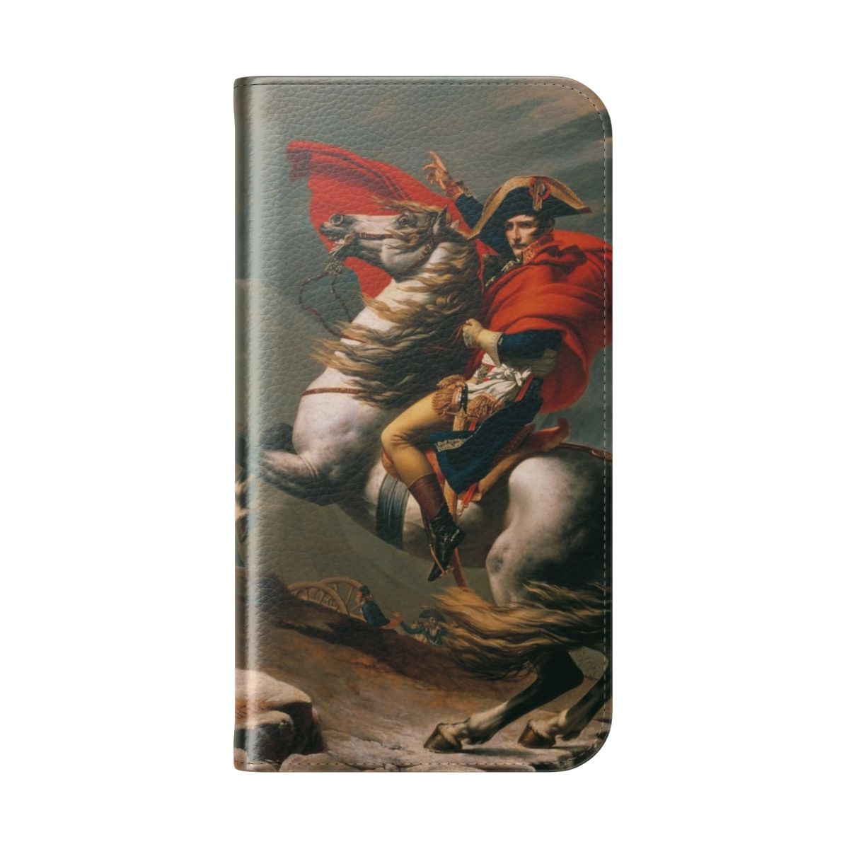 Napoleon Bonaparte themed flip cover phone case - Folded Back