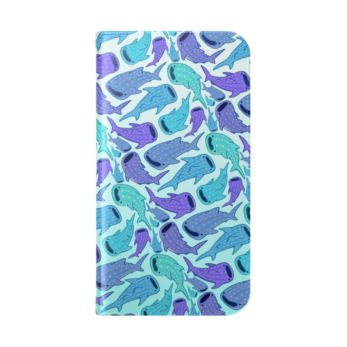 Colorful whale shark pattern printed on a phone case - Folded Back