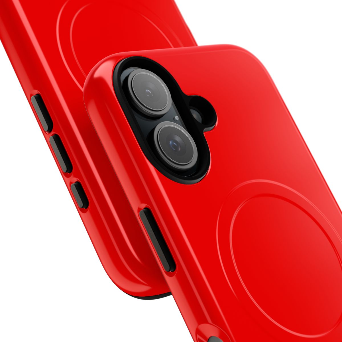 Solid red magnetic tough case for iPhone 13 Pro - Detail