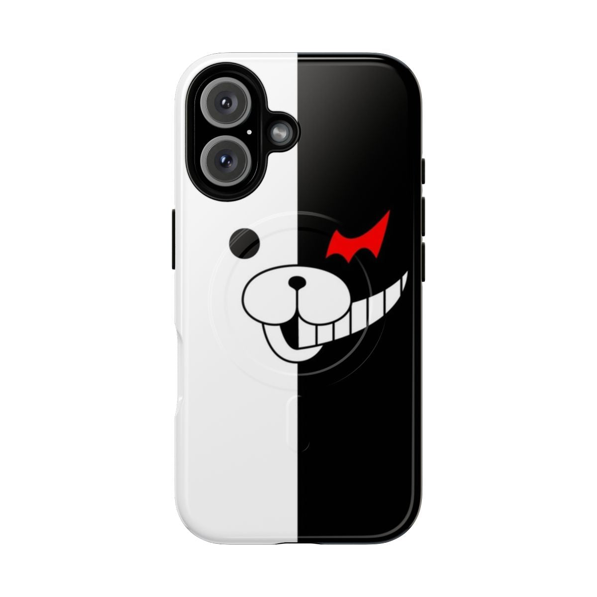 Magnetic phone case with Monokuma, the iconic bear character from the Danganronpa anime series