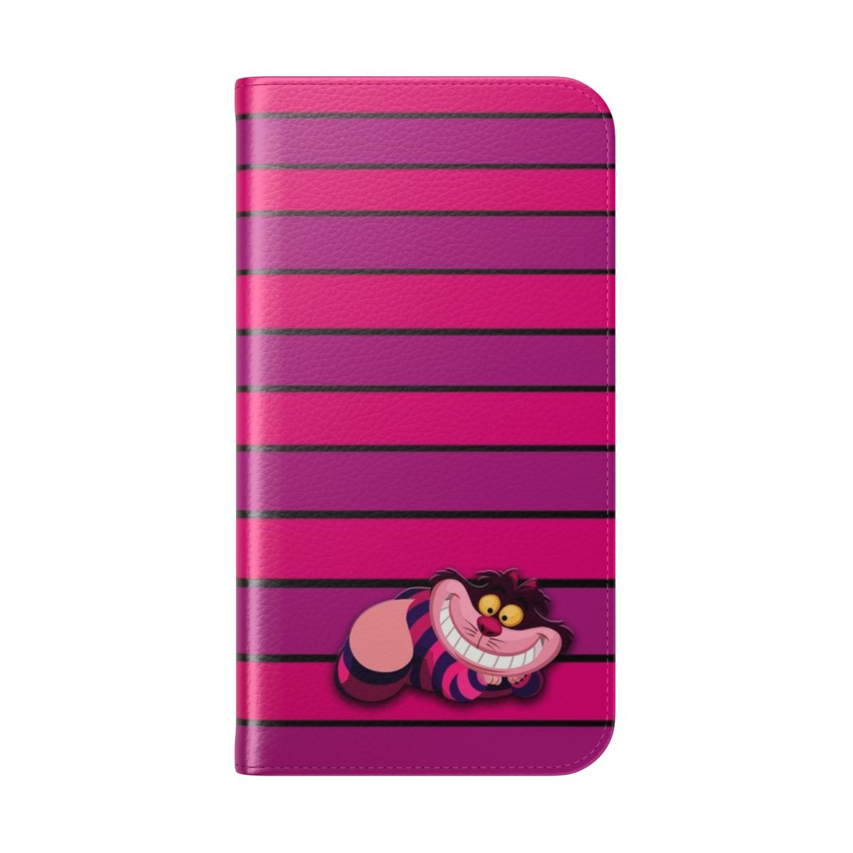 Cheshire Cat themed flip cover phone case for mobile devices - Folded Back