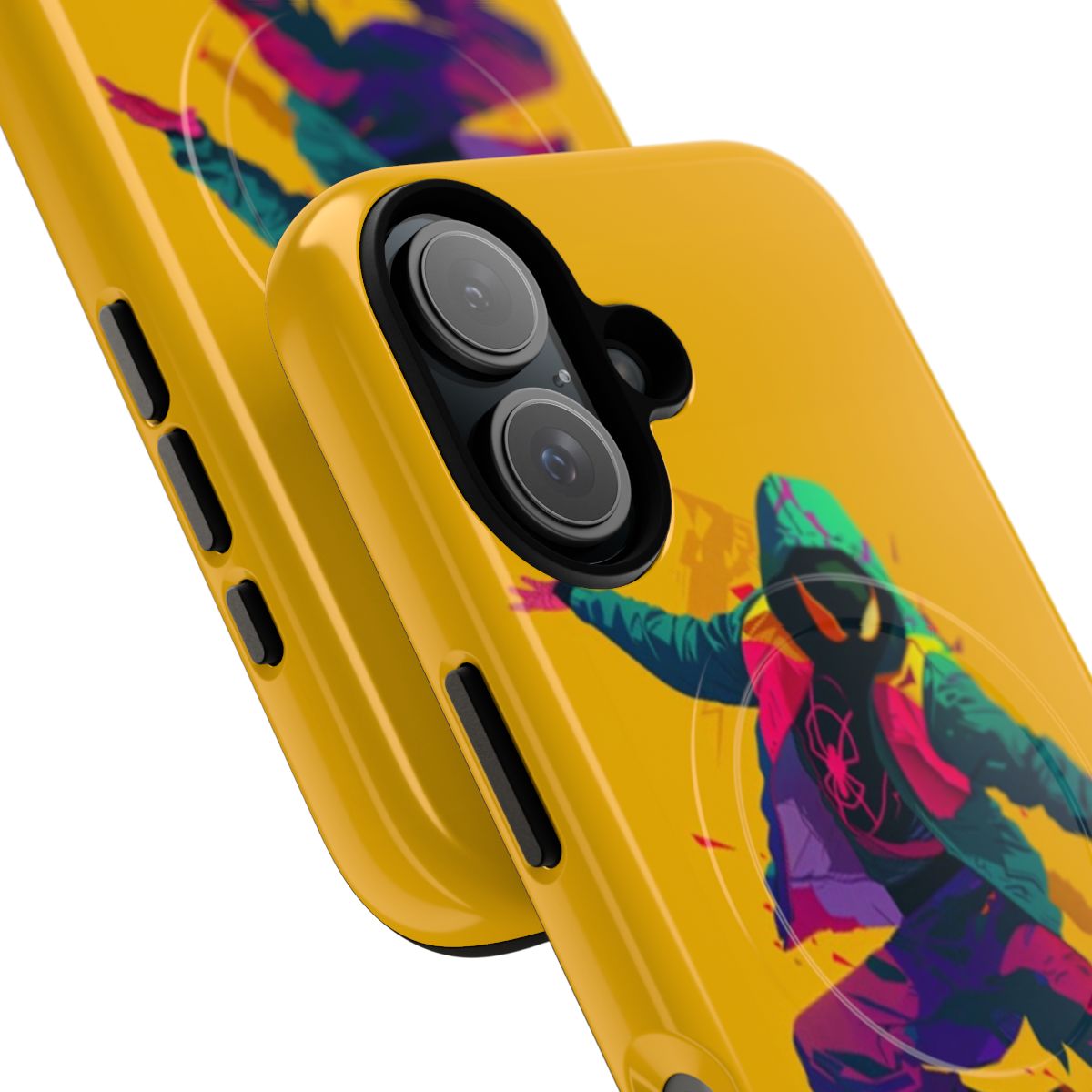 Spiderverse-inspired magnetic phone case with Spider-Man and other characters - Detail