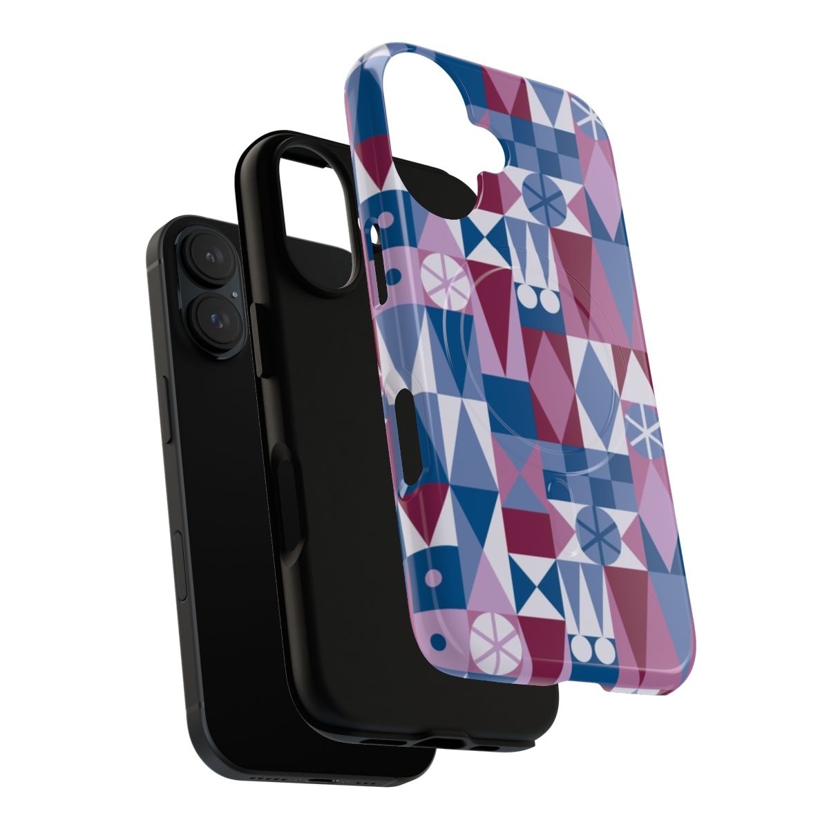 Colorful phone case with a vibrant design inspired by Mary Blair's artwork for Disney's "It's a Small World" - Layers